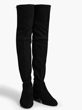 STUART WEITZMAN Genna stretch-suede thigh boots size US 5.5 EU 36 MSRP $895